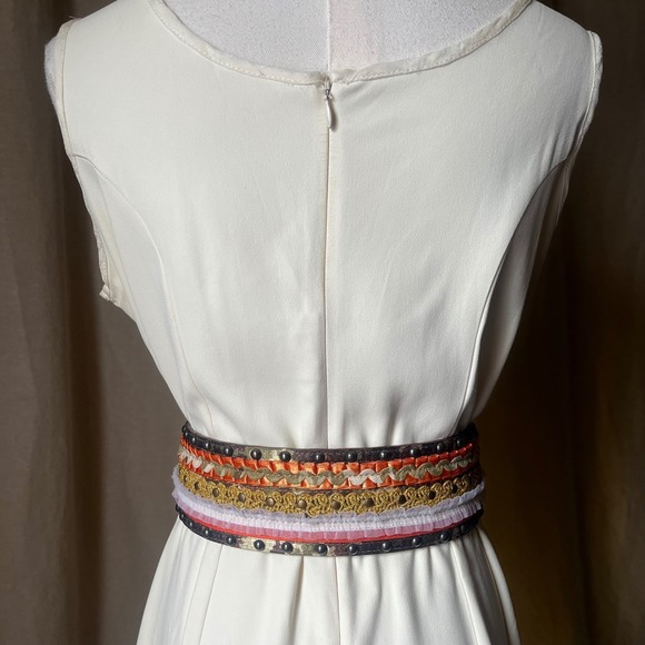 Orciani Wide Dark Brown Leather Studded Ribbon Belt Size 80 Italy - Picture 3 of 8